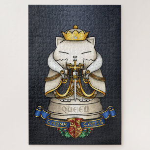 Royal Cat Chess Queen Piece  Jigsaw Puzzle