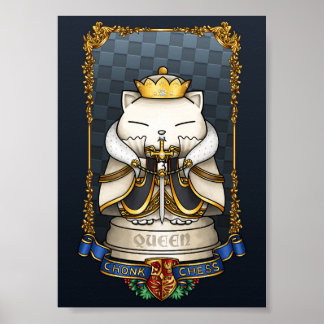Royal Cat Chess Queen Piece Poster