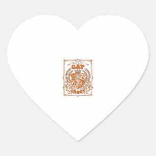 Royal Cat Crest Cat Heraldry Coat of Arms Vintage Heart Sticker