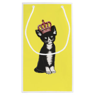 Royal Cat Crowned Small Gift Bag