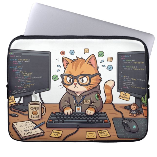 Royal Cat Laptop Sleeve (Front)