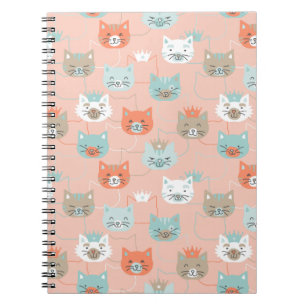 Royal Cats Pattern Notebook