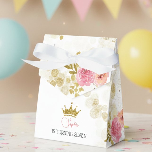 Royal celebration pink princess birthday favor box (Creator Uploaded)