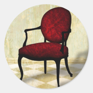 Royal Chair Classic Round Sticker