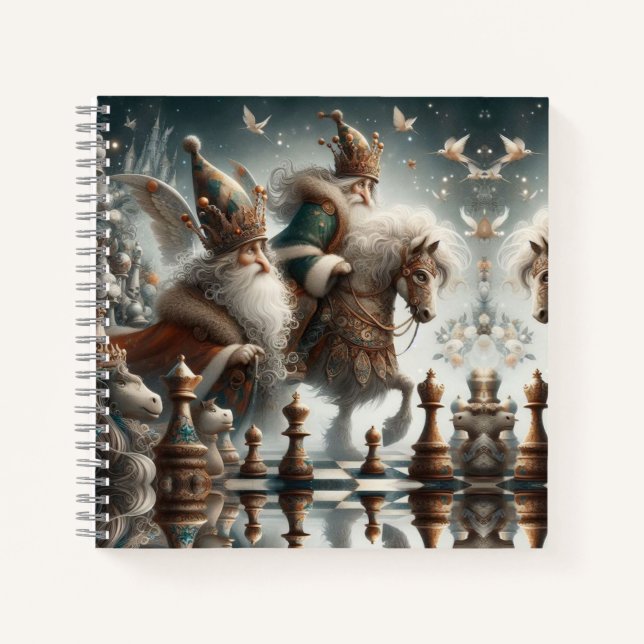 "Royal Chess Fantasy Spiral Notebook" Notebook (Front)