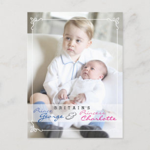Royal Children - George & Charlotte Postcard
