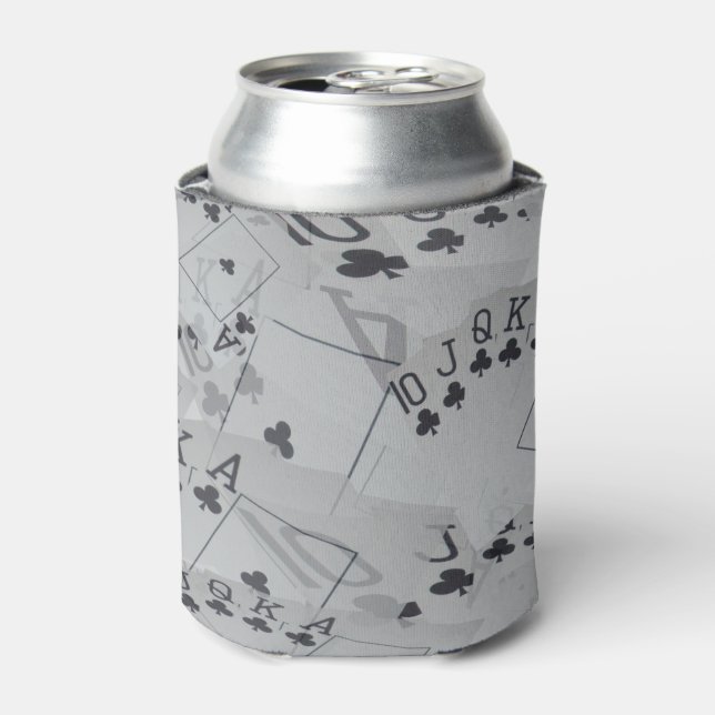 Royal Club Flush Poker Cards Pattern, Can Cooler (Can Front)