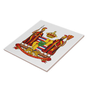 Royal Coat of Arms of the Kingdom of Hawaii Tile