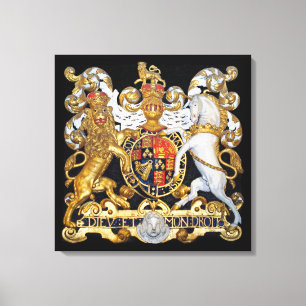 Royal Coat Of Arms, United Kingdom. Canvas Print