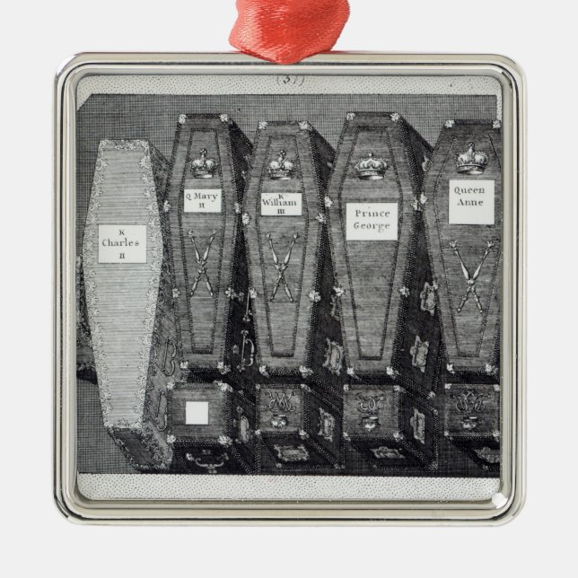 Royal Coffins at Westminster Abbey Metal Ornament (Front)