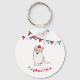 Royal corgi key ring