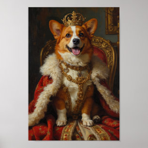 Royal Corgi Portrait Poster
