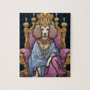 Royal Coronation King Charles Dog Funny Jigsaw Puzzle