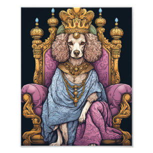 Royal Coronation King Charles Dog Funny Photo Print