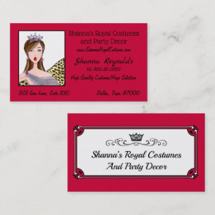 Royal Costumes and Party Decor  Business Card