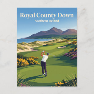 Royal County Down Golf Club Northern Ireland Postcard