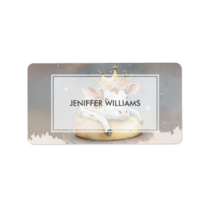 Royal Cow Dreaming on Cheese Throne                Label