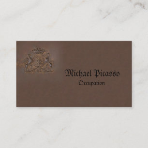 Royal Crest ~ Logo Carte de visite Regal Bronze