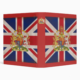 Royal Crest on Union Jack. Binder