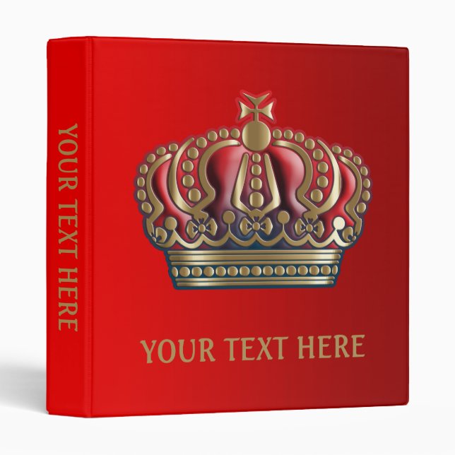 Royal Cross Crown - Gold Blue Red Binder (Front/Spine)