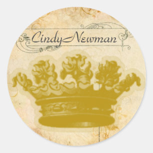 Royal Crown Customizable Stickers or Envelope Seal