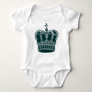 Royal Crown - Dark Green Baby Bodysuit