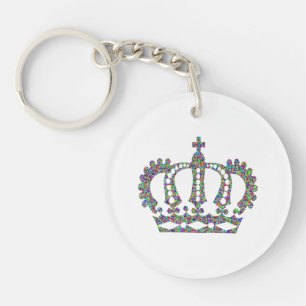 Royal Crown in patterns Keychain