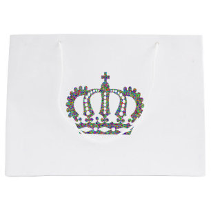 Royal Crown in patterns  Large Gift Bag