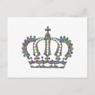 Royal Crown in patterns  Postcard