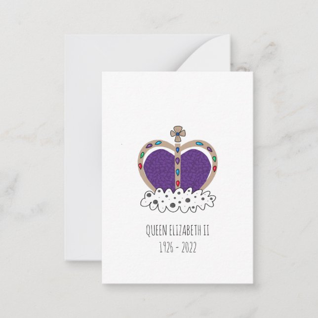Royal Crown Queen Elizabeth II   Card (Front)
