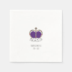 Royal Crown Queen Elizabeth II  Napkin