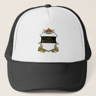 Royal Crown Shield Bold Streetwear   Luxury Gold  Trucker Hat