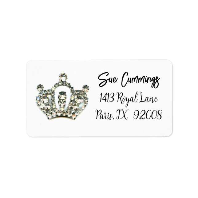 “Royal Crown Tiara” Label (Front)
