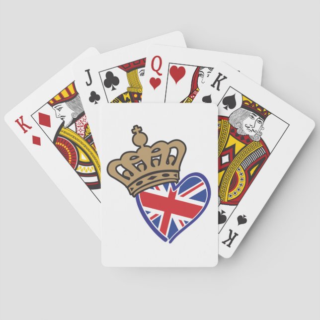 Royal Crown UK Heart Flag Playing Cards (Back)