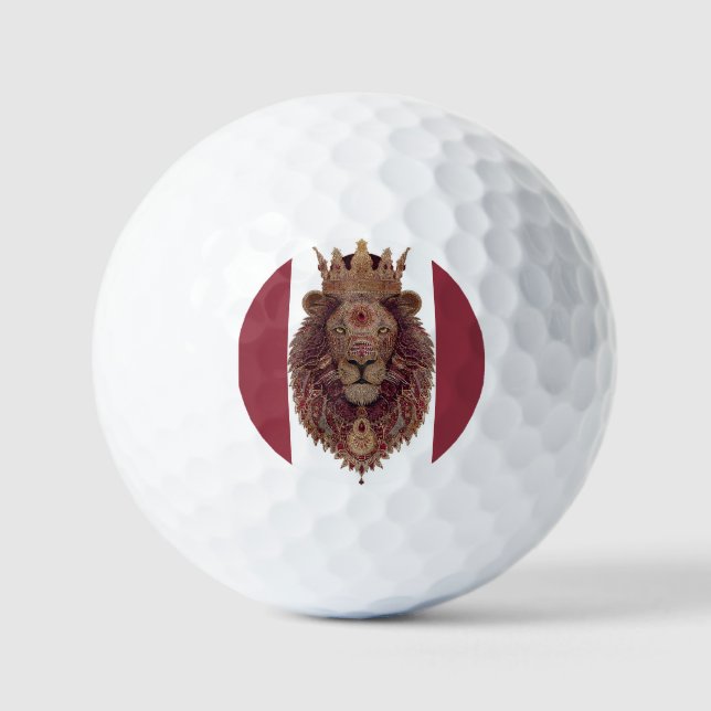 Royal crowned lion art golf balls (Front)