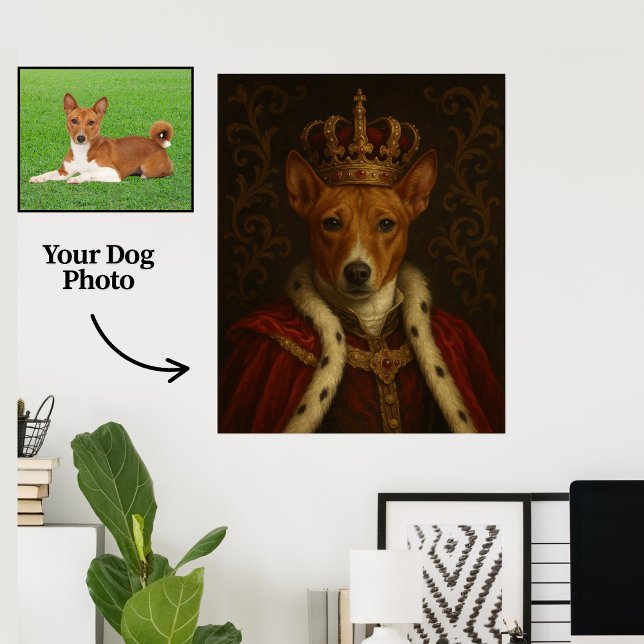 Royal Custom Dog Portrait Canvas Poster (Creator Uploaded)
