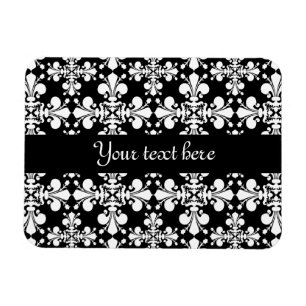 Royal Damask black and white Magnet