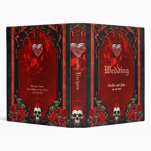 Royal darkness, a gothic heart and skull.  binder (Background)