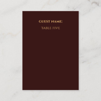 Royal Deep Burgundy place card