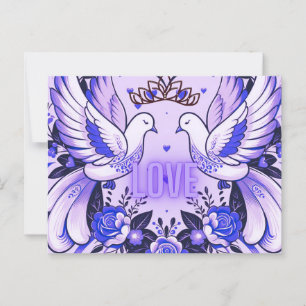 Royal Doves of Love Postcard