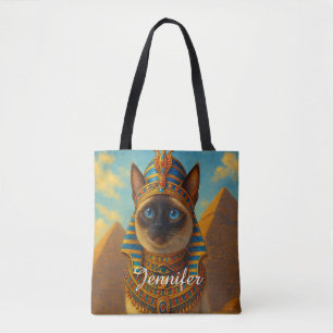 Royal Egyptian Pharaoh Cat in Desert Tote Bag