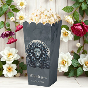 Royal elegance, a majestic gaze ornate lion's head favor box