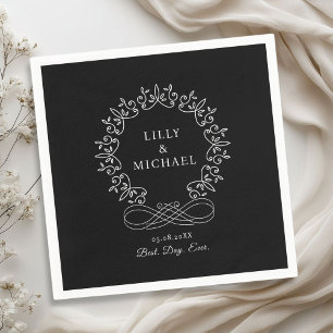 Royal, Elegant, "Best-Day-Ever" Wedding Napkin