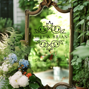 Royal, Elegant, "Best-Day-Ever" Wedding Window Cling