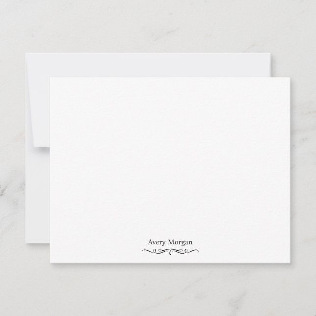 Royal Elegant Luxury Classic Black Personalized Card (Front)
