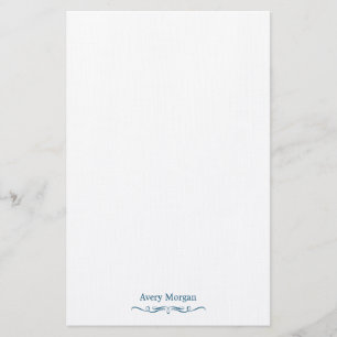 Royal Elegant Luxury Navy Blue Personalized Stationery