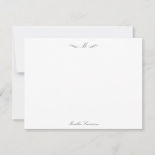 Royal Elegant Luxury Smokey Grey Personalized Card