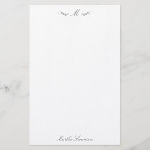 Royal Elegant Luxury Smokey Grey Personalized Stationery