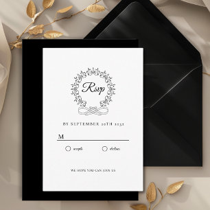 Royal, Elegant, Wedding RSVP Enclosure Card