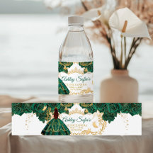 Royal Emerald Green Gold Quinceañera